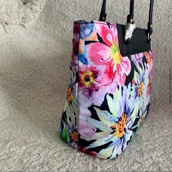 BRACCIALINI NWT & Dust Bag Floral Alessandra Pink Large Tote Bag - Picture 9 of 16